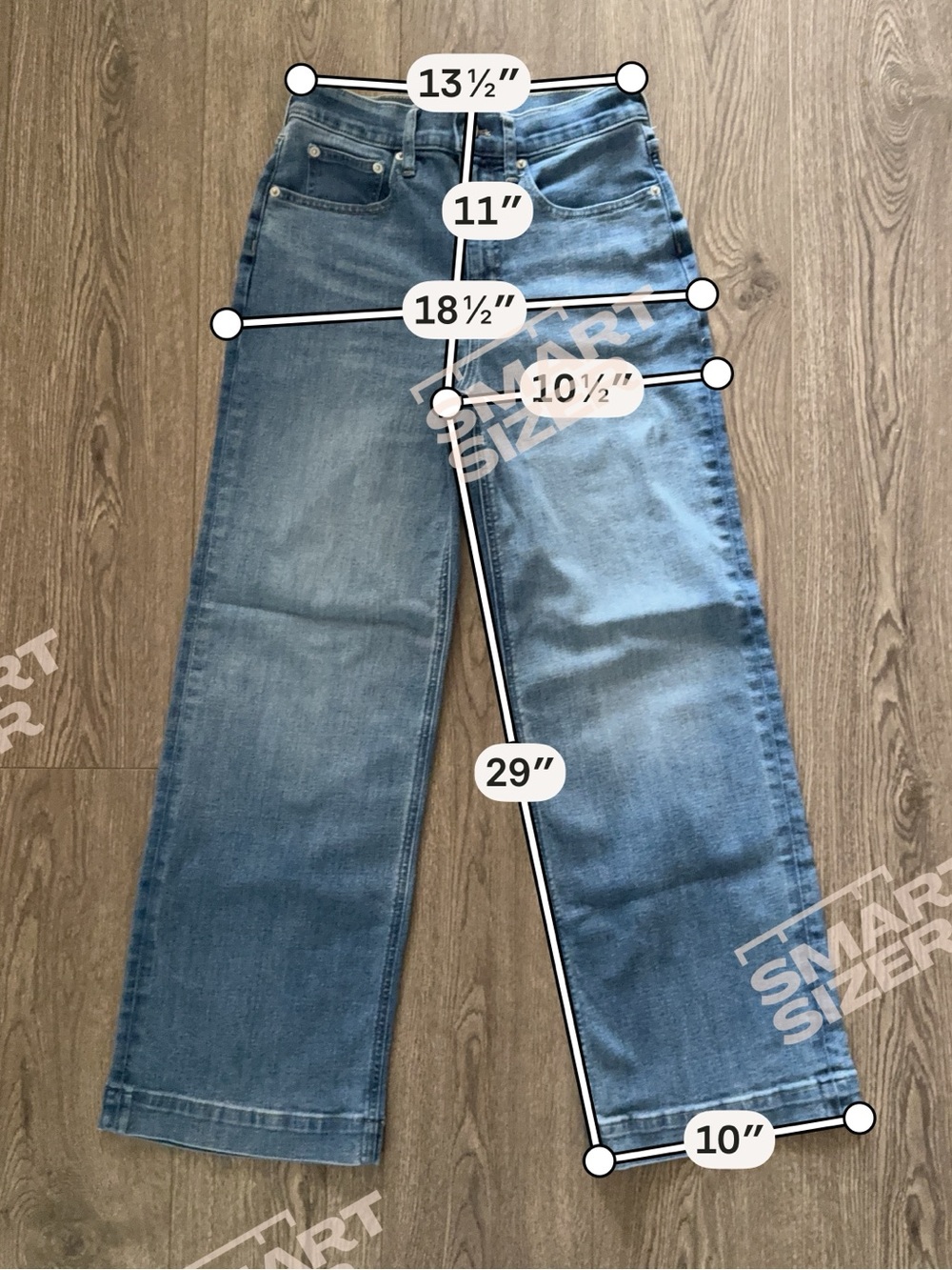 JCREW Factory Classic Wide Leg Jeans Size 27 - Picture 3 of 7